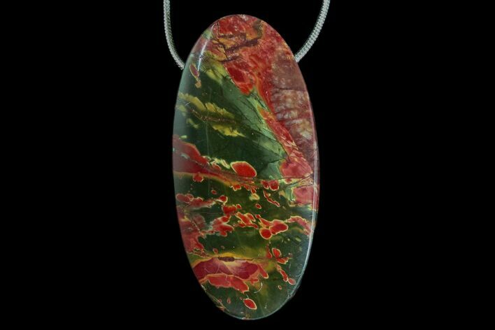 Cherry Creek Jasper Pendant with Snake Chain Necklace #171047